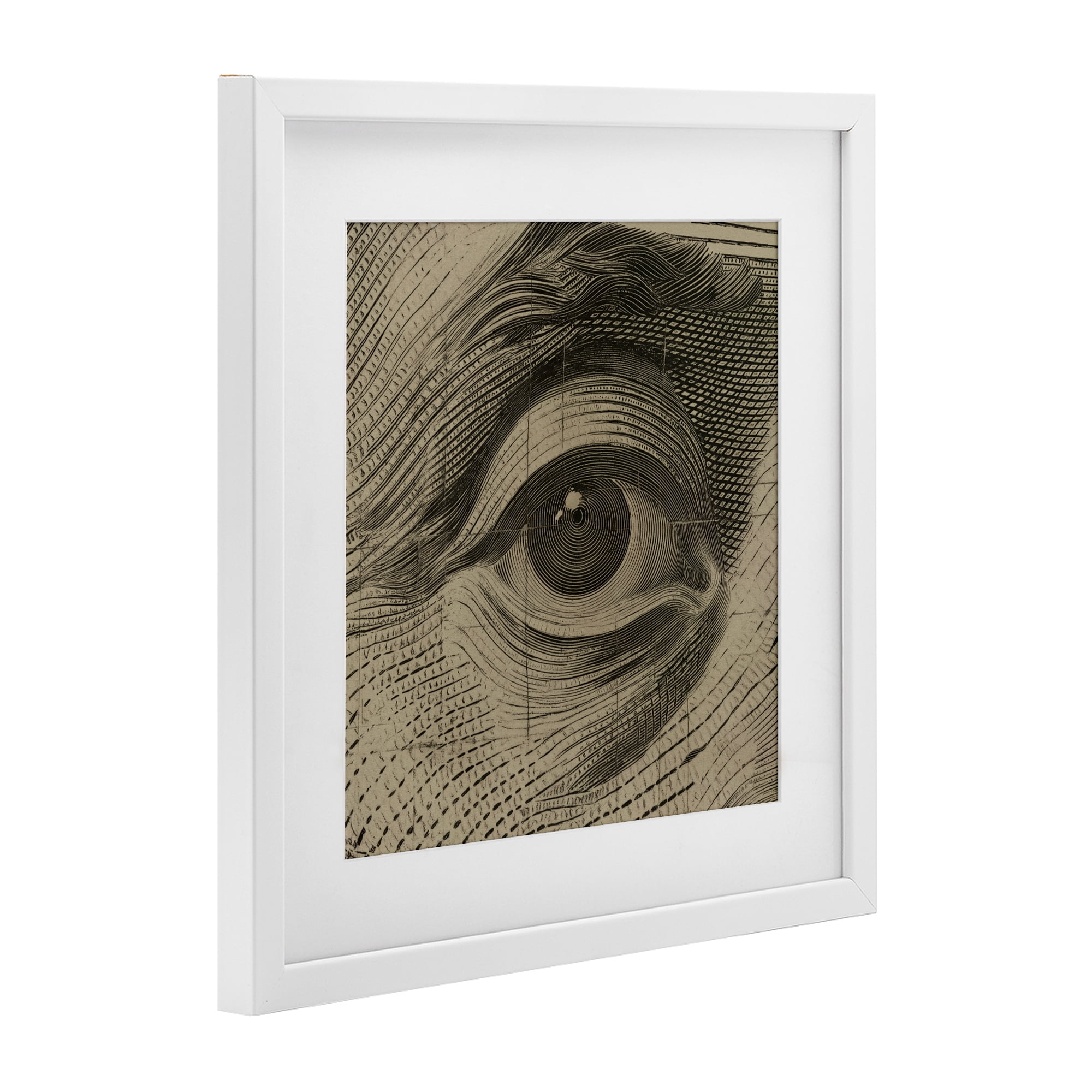 Stupell Industries Franklin's Gaze Eye White Framed Print Under Glass, design by Svetlana Aleynikova
