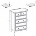 thumbnail image 2 of Aukfa 6 Drawer Tall Dresser Chest of Drawers Storage Cabinet for Bedroom Living Room,White, 2 of 8