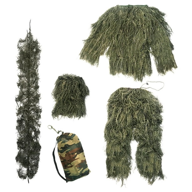 Conjunto de Traje Ghillie Kusrkot para Jóvenes Verde 110~140CM