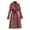 Coffee, variant on Long Trench Coat for Women 2025 Long Sleeve Double Notched Lapel Classic Overcoat with Belt Outerwear