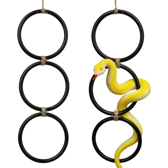 2-Pack Snake Climbing Rings - Snake Enrichment Toys for Ball Pythons & Corn Snakes for Bearded Dragons, Chameleons, Lizards & Mor