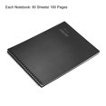 thumbnail image 3 of Unique Bargains A4 Top Spiral Graph Notebook 80 Sheets Grid Paper Hardcover Memo Pad, Black, 3 of 5