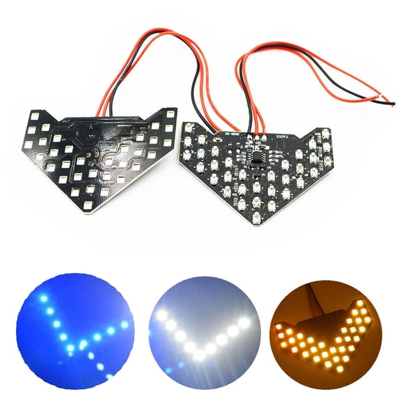 SUGUANGHUI 4Pcs  33-SMD Sequential LED Arrows for Car Side Mirror Turn Signal Lights,with four colors to choose from