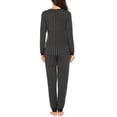 thumbnail image 5 of Ekouaer Womens Pajamas Sets Long Sleeve Tops with Jogger Pants Soft Pjs Lounge Set Outfits with Pockets, 5 of 6