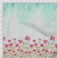 thumbnail image 2 of oneOone Viscose Chiffon Fabric Leaves & Flower Panel Decor Fabric Printed BTY 42 Inch Wide, 2 of 3