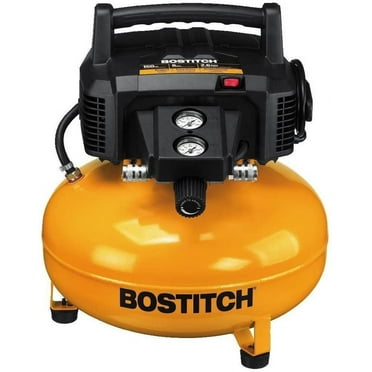 BOSTITCH Pancake Air Compressor, Oil-Free, 6 Gallon, 150 PSI BTFP02012
