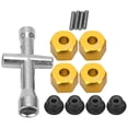 thumbnail image 2 of Adaptador de Cubo Hexagonal Sincero para Ruedas 12 mm 9 mm de Grosor M4 RC 1/10 Oro, 2 of 10