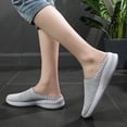 thumbnail image 4 of Dakaela Mens Backless Slip on Sneakers Breathable Knit Mesh Open Back Tennis Shoes for Men Lightweight Sports Mules for Outdoor Walking,Grey 9, 4 of 7