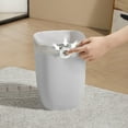 thumbnail image 5 of Kitchen Trash Can, Step-On Garbage Can with Lid, Tall Kitchen & Bathroom Trash Can, Small Office Waste Bin, Gray - Xuniizn, 5 of 7
