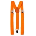 thumbnail image 1 of Men's 1 Inch Wide Solid Adjustable Suspenders - Orange, 1 of 2
