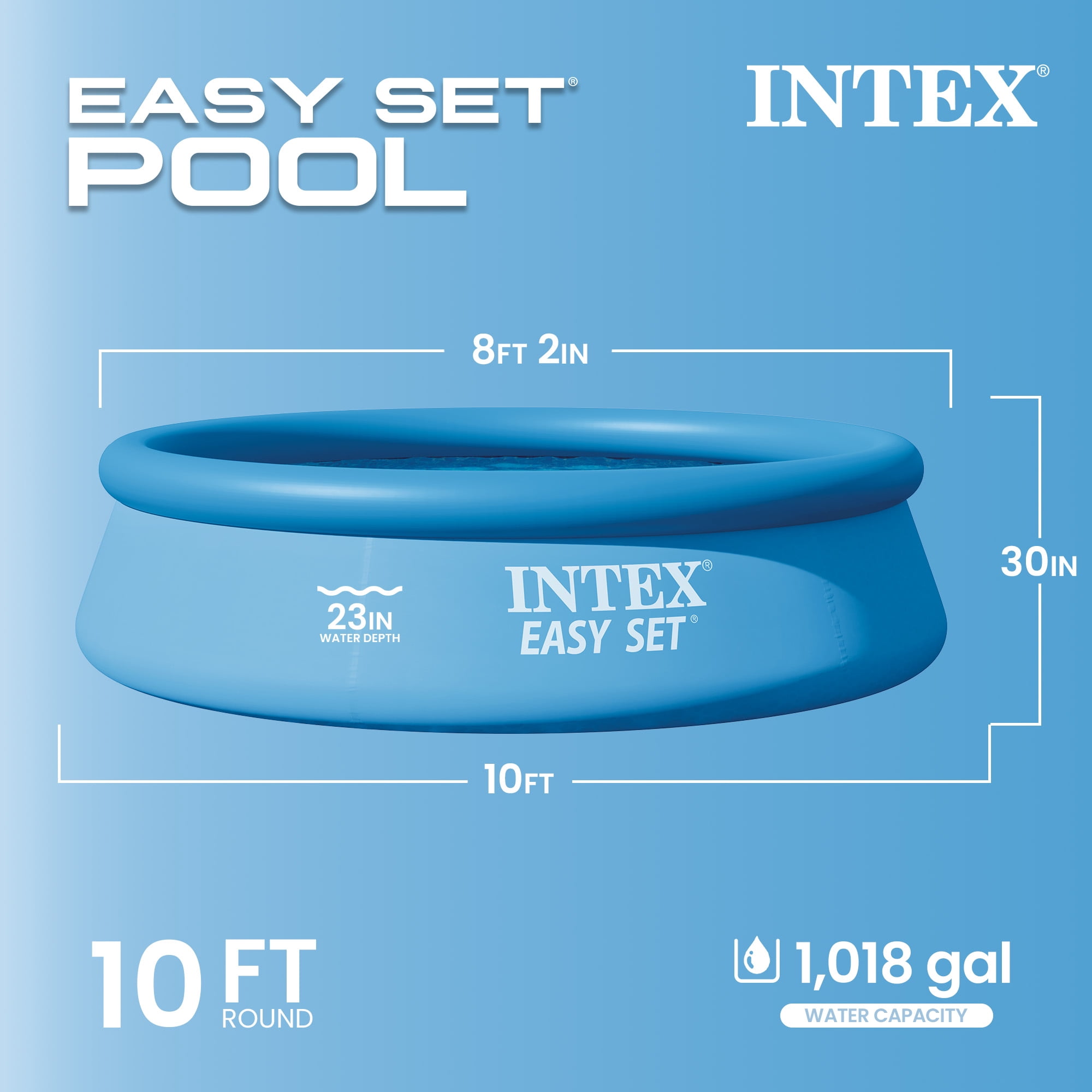 Intex Filter Cartridge Bundled with Round Cover & Inflatable Swimming Pool