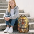 thumbnail image 5 of Jeiento Kids School Backpack 16 Inch Water-Resistant Lightweight Daypack Polyester Forest Tiger Print Bookbag for Elementary Boys Girls School, 5 of 7