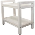 thumbnail image 1 of Douche Rectangulaire Compacte en Teck / Banquette Extérieure avec Étagère et Bras en Bois Flotté, 1 of 1
