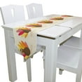 thumbnail image 4 of EREHome Chevron Happy Thanksgiving Turkey Autumn Table Runner 13x90 Inches Yellow Table Top Decoration, 4 of 5