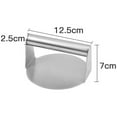 thumbnail image 3 of relayinert Manual Burger Press Meat Smasher Bacon No-Rust Accessory Kitchen Tool Home Round, 3 of 5