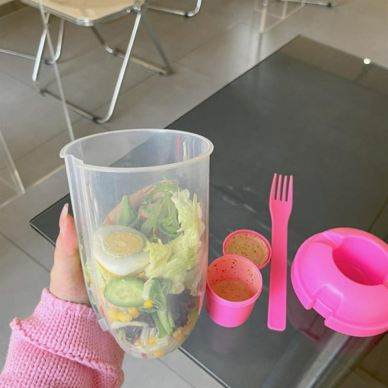 Mua Salad Cup - Keep Fit Salad Meal Shaker Cup with Lid and Fork