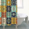 thumbnail image 4 of Orange Boho Bohemia Floral Geometric Pattern Shower Curtain 72"x72" ,Bathroom Decorative Shower Curtains Set with 12 Hooks,Modern Waterproof Washable Shower Curtain, 4 of 6