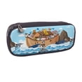thumbnail image 2 of Lsque Animals on Noah's Ark Floating Printed Big Capacity PU Leather Pencil Case Large Pencil Pouch Stationery Pen Bag Pencil Holder for Teen, 2 of 6