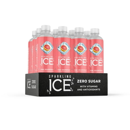 Sparkling Ice® Naturally Flavored Sparkling Water, Pink Grapefruit 17 Fl Oz, (Pack of 12)