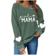 thumbnail image 4 of Tops de Manga Larga de las Mujeres Blusa Suelta Impresa Casual Cuello Redondo Sudaderas sin Capucha Suaves Cómodas Cuatro Estaciones de Manga Larga para las Mujeres, 4 of 6