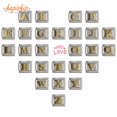 thumbnail image 2 of Hapiship-abalorio italiano de acero inoxidable para fabricación de joyas, pulsera de 9mm de ancho, con 26 letras doradas de Margarita Original, A-Z, DJ110, 2 of 4