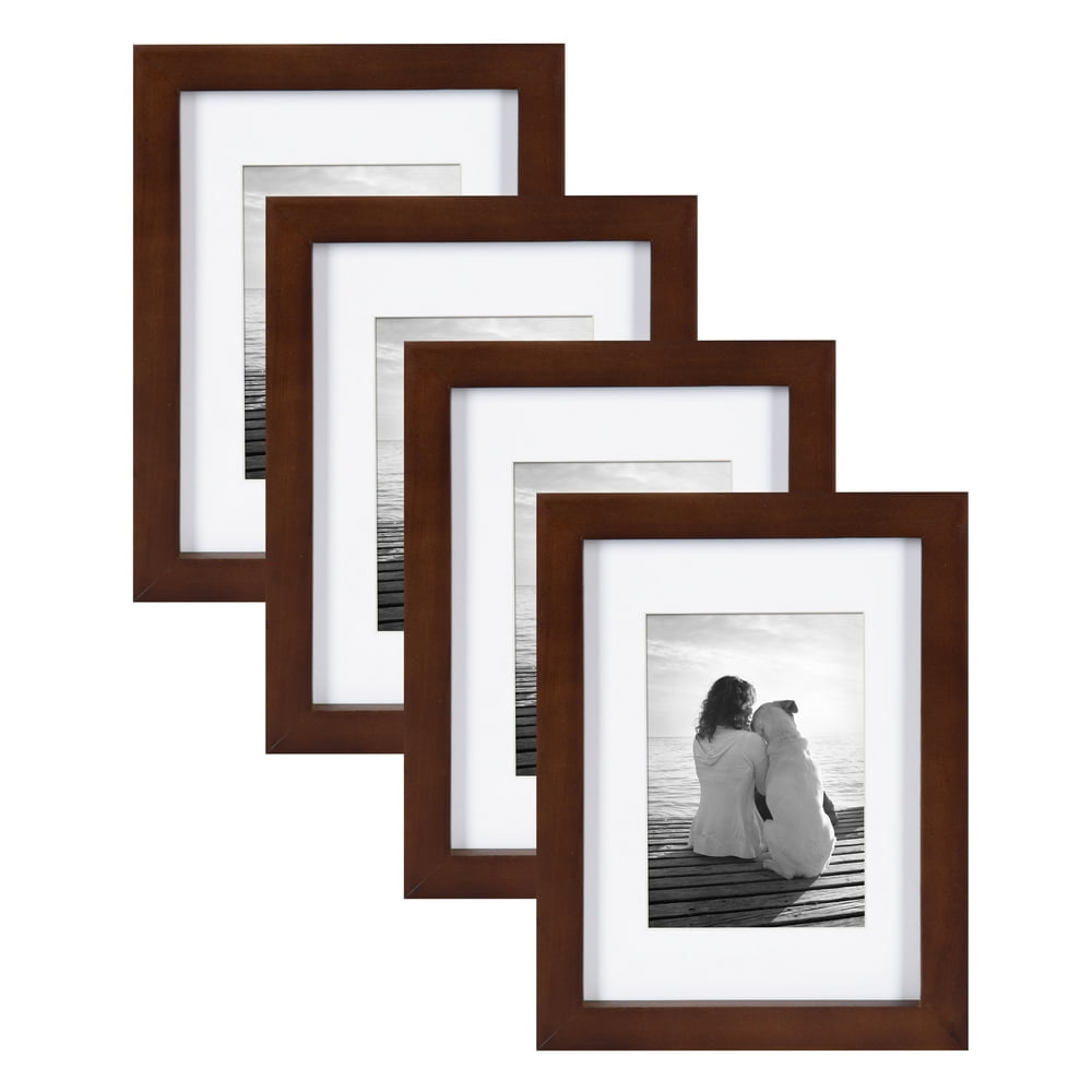 DesignOvation Gallery Wood Photo Frame Set for Customizable Wall or 