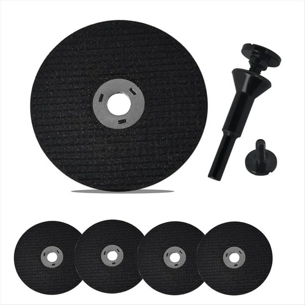 Kit de Ruedas de Corte de 3 Pulgadas con Mandril de 1/4 de Pulgada, Discos de Corte con Orificio para Eje de 3/8 de Pulgada, 5 Piezas + 1 Paquete de Mandril