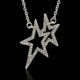 thumbnail image 5 of B Collar de estrella de cinco puntas Collar con incrustaciones de diamantes de temperamento simple para estudiantes, 5 of 5