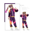 thumbnail image 5 of 80s Tracksuit Hip Hop Costume for Kids Halloween Retro Sportswear Cosplay Outfits, 5 of 5