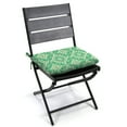 thumbnail image 2 of Jordan Manufacturing 16" x 16" Scampi Emerald Green Medallion Square Outdoor Chair Pad Seat Cushion with Ties, 2 of 9