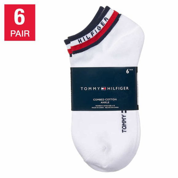 Tommy Hilfiger Women's 6-Pairs Quarter Socks combed cotton size 6-9.5 