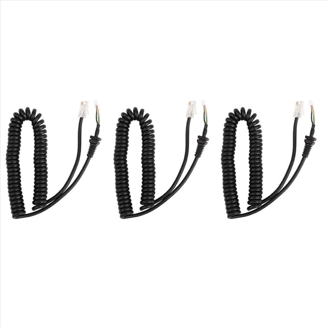 3X Reemplazo del Microfono del Altavoz de la Mano del Coche Cable Cuerda Alambre de Microfono para -48A6 de Talkie Walkie Radio de Coche