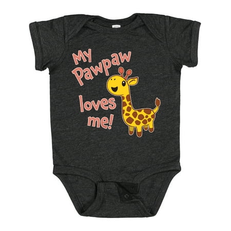 

Inktastic My Pawpaw Loves me- cute giraffe Boys or Girls Baby Bodysuit