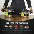 thumbnail image 6 of Universal 4.2 Quart / 4 Liter Stainless Steel Easy Use Pressure Cooker + Extra Glass Lid, Induction Compatible, 5 servings, 6 of 9