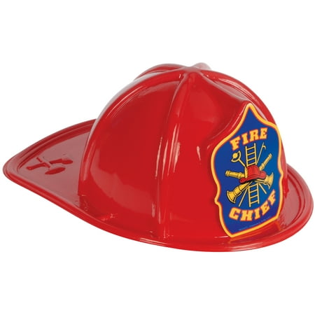 Loftus Boys Fire Cheif Fireman Firefighter Costume Hat, Red,