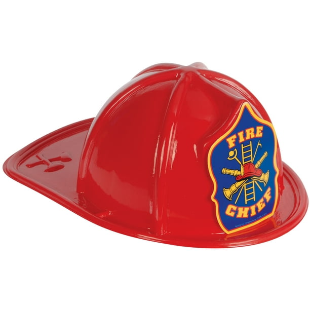 Loftus Fire Chief Fireman Firefighter Costume Hat, Red, One-Size