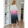 thumbnail image 3 of Avidlove Women's Long Nightgown Short Sleeve Sleepshirt Casual Maxi Loungewear with Pockets, 3 of 6