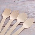 thumbnail image 4 of 100Pcs Disposable Mini Wooden Spoons Forks Dessert Ice Cream Wedding Party Tableware, 4 of 7