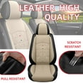 thumbnail image 2 of DIKSOAKR Car Seat Covers for Toyota Venza 2009-2020 Full Set Seat Cvoers,Waterproof Faux Leather Seat Covers Seat Protector Airbag Compatible Automotive Accessories (Black&Beige), 2 of 7