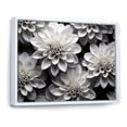 thumbnail image 2 of Designart "Essential Beauty In Black And White Mums I" Mums Floater Framed Wall Art Prints, 2 of 5