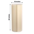 thumbnail image 3 of Efavormart 40" Ivory DIY Accordion Cylinder Cardboard Folding Pillar Pedestal Box, Display Column Stand With Round Top Plate, 3 of 6