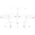thumbnail image 1 of Plymor Clear Acrylic Adjustable 3-Item Display Riser, 8.75" H x 19" W x 15" D, 1 of 3