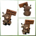 thumbnail image 3 of Highland Cow Figurine Highland Cow Bathroom Decor Stylish Farmhouse Accent for Home Bathroom Bedroom Kitchen Desk and Shelf Ornament, 3 of 5