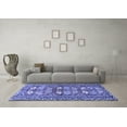 thumbnail image 3 of Ahgly Company Indoor Square Persian Blue Traditional Area Rugs, 4' Square, 3 of 4