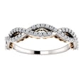 thumbnail image 3 of Pompeii 1/4ct Diamond Vintage Infinity Wedding Anniversary Ring 14k White & Rose Gold, 3 of 6