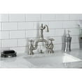 thumbnail image 6 of Kingston Brass KS7978AX English Country Bridge Bathroom Faucet with Matching Pop-up Drain, Brushed Nickel, 6 of 7