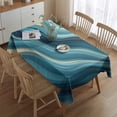 thumbnail image 2 of Blue Gold Marble Pattern Rectangle Tablecloth 60"x84",Waterproof Polyester Rectangle Table Cloth, Wipeable Spillproof Polyester Tablecloth for Dining, Camping, Indoor and Outdoor, 2 of 5