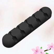 PBPBOX 1Pcs Charging Cable Organizer Black Silicone Desktop Cables for Tidiness