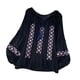 thumbnail image 4 of Blusa bordada para mujer Ropa Casual Tops bordados mexicanos para mujer Negro, 4 of 8