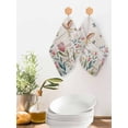 thumbnail image 2 of Easter Kitchen Dish Towels for Drying Dishes Set of 2, Spring Bunny Butterfly Botanical Wooden Grain Waffle Weave Microfiber Hand Tea Bathroom Towels Quick Dry & Absorbent Towel 12x12, 2 of 7